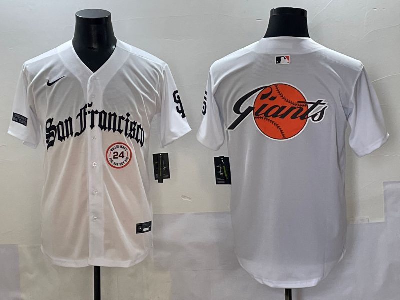 Men 2025 San Francisco Giants Blank White Five generations Joint Name Nike MLB Jersey style 12